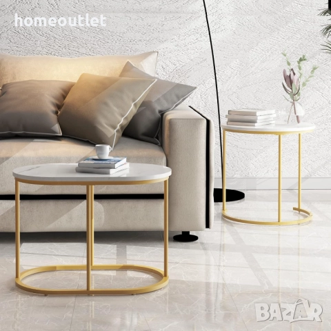 ПРОМОЦИЯ Помощни маси с атрактивен дизайн, к-кт от 2 бр. 10FJGSST09WH, снимка 7 - Маси - 52703937