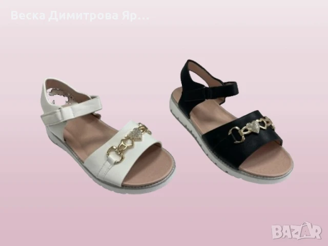 Модерни детски сандали със златиста верижка за изисканата млада дама, снимка 4 - Детски обувки - 51193664