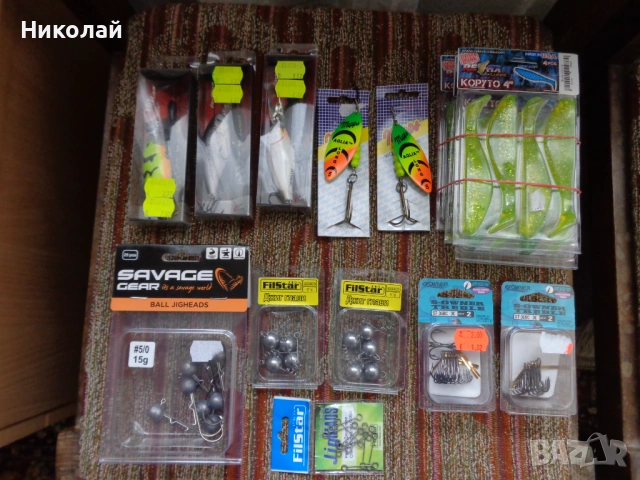 Джиг глави,силикони,воблери,тройни куки,блесни.