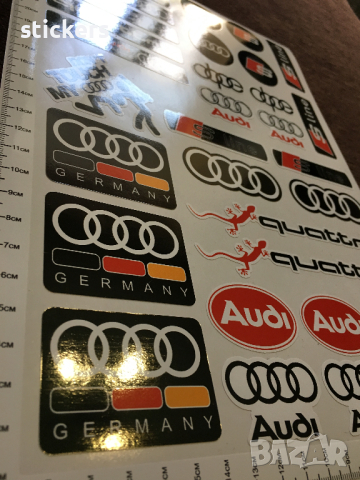 Audi Ауди стикери - един лист А4, снимка 3 - Аксесоари и консумативи - 44988327