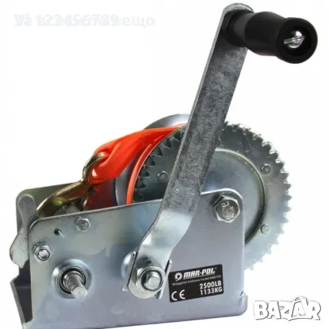 Ръчна лебедка с текстилeн колан – 2500LBS/1100 кг/, снимка 2 - Други инструменти - 53834125