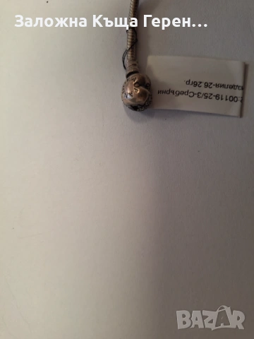 Сребърна гривна Pandora 26.26гр., снимка 2 - Гривни - 53340944