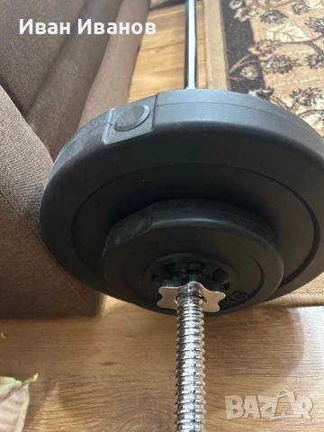 Дъмбели и щанга 65кг, снимка 4 - Фитнес уреди - 53399969