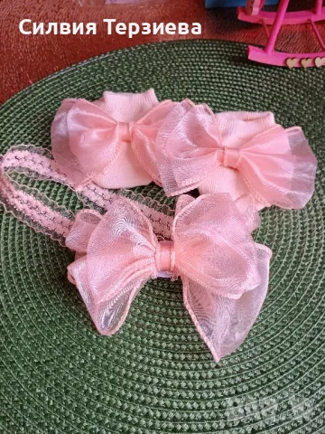 Подаръчен комплект за новородено бебе момиче ръчна изработка , снимка 14 - Други - 49795517
