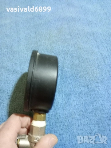 Манометър със спирателен кран комплект , снимка 10 - Резервни части за машини - 53650443