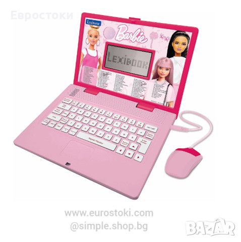 Детски лаптоп Lexibook Barbie, образователен лаптоп за деца със 124 дейности, снимка 1