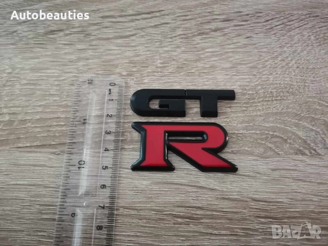 Емблема Nissan GT-R черно с червено, снимка 2 - Аксесоари и консумативи - 52605227