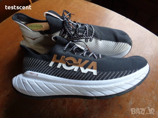 Мъжки маратонки HOKA ONE ONE Carbon X 3 – Black/White – Men’s US 11.5 (EU 45) черно бели за бягане, снимка 4 - Маратонки - 52966808