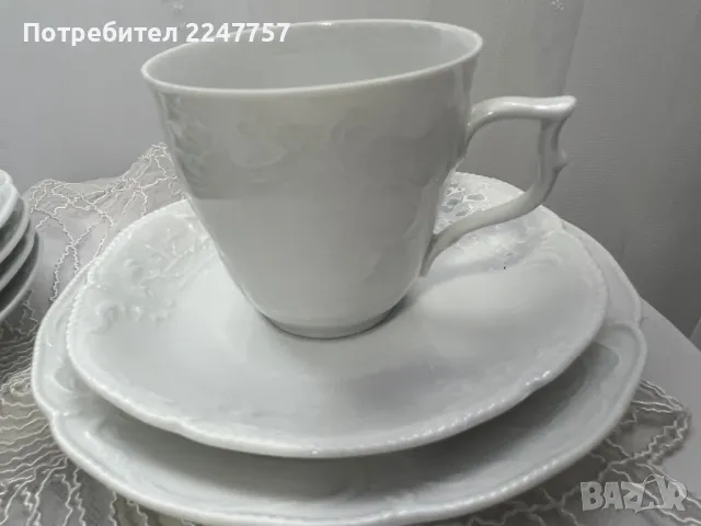 Троен сет порцелан Rosenthal Classic Rose, снимка 2 - Сервизи - 47136466