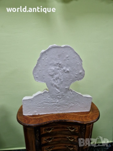Прекрасен голям антикварен немски бюст , снимка 6 - Антикварни и старинни предмети - 53248897