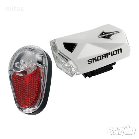 Комплект LED светлини за велосипед Skorpion ALS-011 (предна + задна), снимка 2 - Аксесоари за велосипеди - 40748057