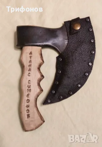 КОМПЛЕКТ - БРАДВА ЗА БАРБЕКЮ С ДЪСКА ЗА РЯЗАНЕ /персонализирана/ - ръчна изработка, снимка 3 - Други - 50053588