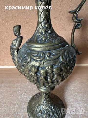 декоративна бронзова кана в стил "Необарок", снимка 2 - Антикварни и старинни предмети - 53408492