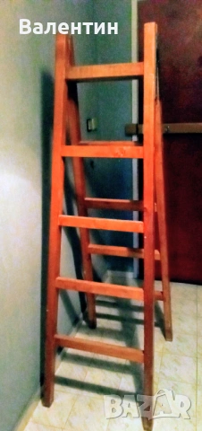 Разгъваема дървена стълба, снимка 2 - Други стоки за дома - 53754515