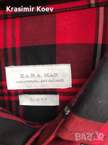 Мъжка риза Zara - S - Slim Fit, снимка 3 - Ризи - 45568174