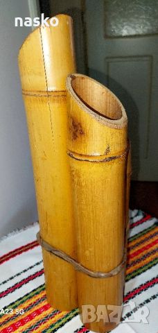 Свещник от бамбук, снимка 2 - Други ценни предмети - 46433542