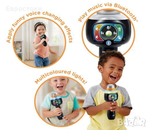 Интерактивна играчка детски микрофон Vtech Singing Sounds, снимка 4 - Музикални играчки - 46290158