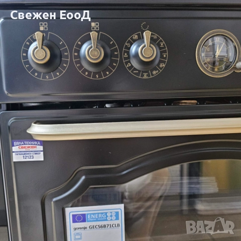 черна ретро печка GORENJE - 60 см., снимка 7 - Печки, фурни - 52570609