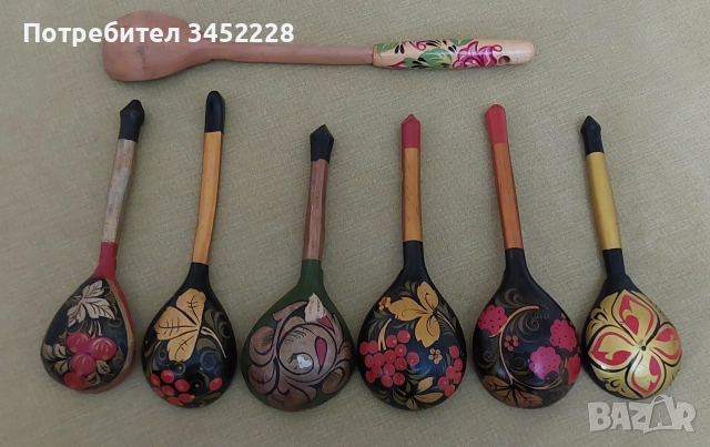 сувенири хохлома Русия 7 броя за ценители , снимка 6 - Антикварни и старинни предмети - 52777134
