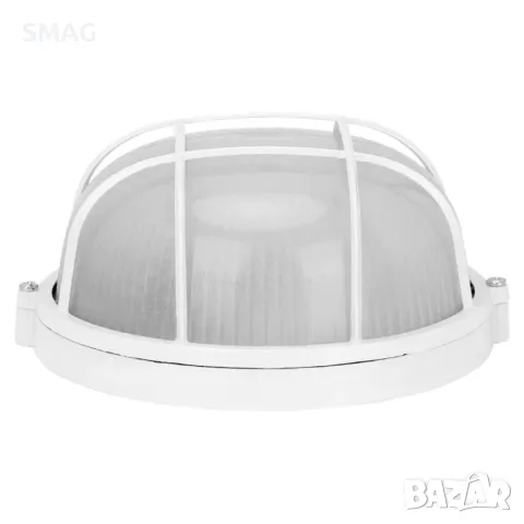 Външна стенна лампа кръгла бяла Ø17x8см S_1240114, снимка 5 - Соларни лампи - 49920941