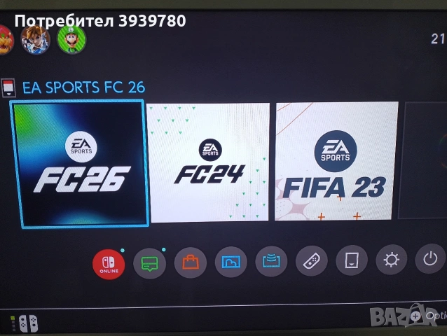 Nintendo switch плюс 3 игри FIFA и калъф 