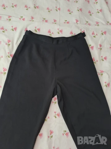 Дамски черен панталон по-широк, снимка 4 - Панталони - 50950915