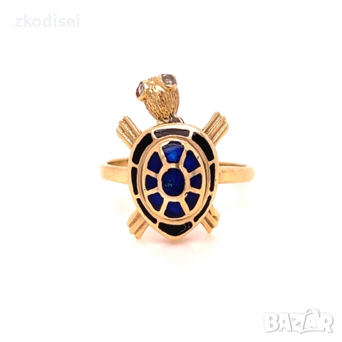 Златен дамски пръстен 4,13гр. размер:56 14кр. проба:585 модел:17013-1