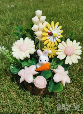 Кошници със сапунени цветя , снимка 4 - Декорация за дома - 53868521