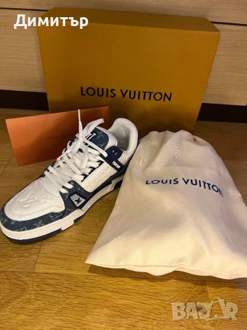  Louis Vuitton Trainer Sneaker Blue, снимка 7 - Ежедневни обувки - 45386729