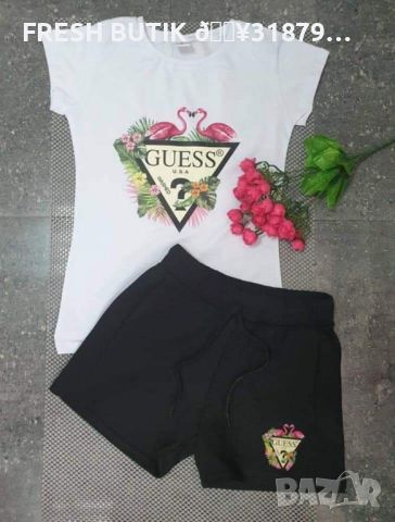 Дамски Памучни Комплекти 🆒GUESS , снимка 2 - Комплекти - 45385950