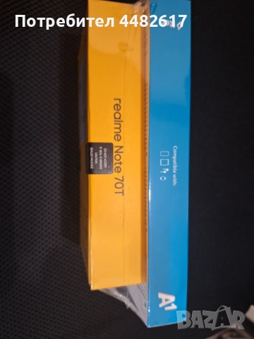 Смартфон Realme Note 70T, 4GB, 128GB, Gold , снимка 3 - Телефони с две сим карти - 53750535