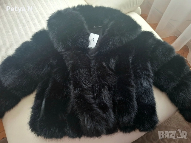 Луксозно дамско палто имитация на лисица , снимка 3 - Якета - 53208801