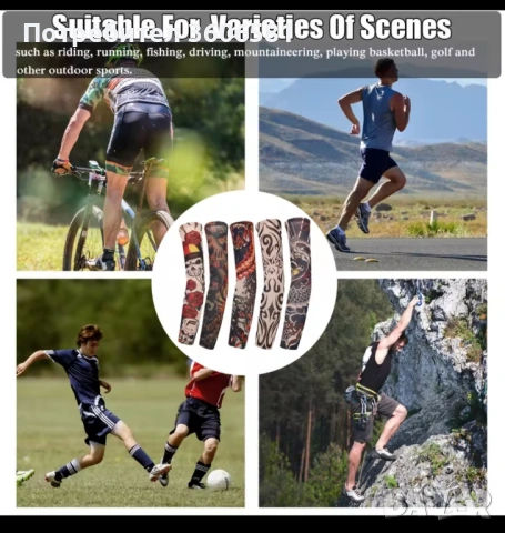 Имитация на истински татус тип наколенка/налакътник - универсален размер/, снимка 17 - Други - 44636410