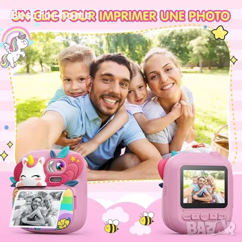 TIATUA Детски фотоапарат за моментално снимане с 32GB карта , снимка 3 - Други - 50222214