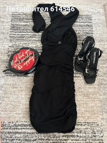 Черна рокля Zara, снимка 2 - Рокли - 52890921