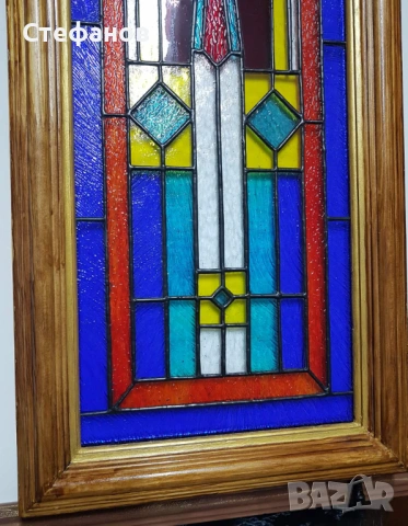 Витражно пано с LED осветление, техника "Тифани", снимка 7 - Декорация за дома - 53388616
