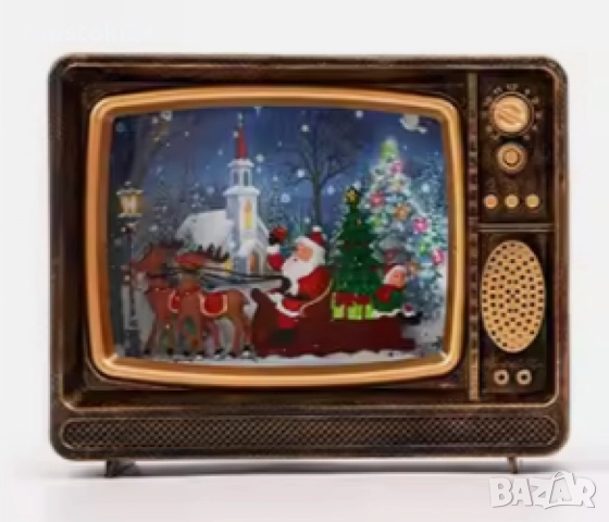 Коледен ретро телевизор - декорация, снимка 6 - Други стоки за дома - 52366614