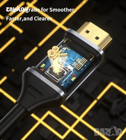 fairikabe 4K 120Hz HDMI към DisplayPort кабел с USB захранване за Xbox Series X,PS5, PS4 Pro, снимка 3 - Друга електроника - 53242249