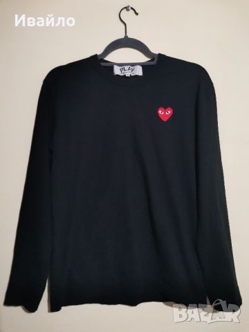 COMME des GARCONS PLAY Long-Sleeve T-Shirt 'Black'.  

, снимка 1 - Блузи с дълъг ръкав и пуловери - 45417545