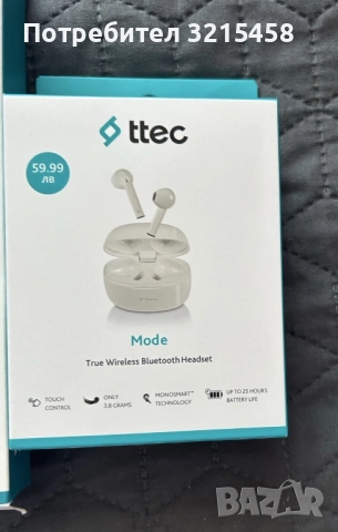 Комплект wireless слушалки TTEC, снимка 3 - Bluetooth слушалки - 51485015