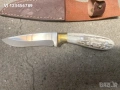 Стабилен, ръчно направен нож, чирени еленов рог 125 х 235 Турция, снимка 2