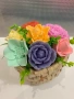 цветя изработени с глицеринов ароматен сапун и Българска роза , снимка 15