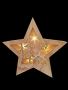 Дървена светеща настолна фигурка Звезда, Размер: 20X20X2,50 см, снимка 1 - Декорация за дома - 45503985