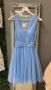 Къса официална рокля с тюл в небесно синьо , снимка 1 - Рокли - 45851640