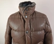 Parajumpers Goat Leather Down Jacket Size L Кожено Пухено Яке Мъжко, снимка 2