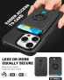 Калъф TUCCH Wallet за iPhone 15 Pro с държач за магнитна карта от PU кожа със стойка, черен, снимка 9
