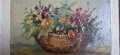 Стар красив натюрморт, масло, подпис., снимка 4