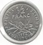 France-½ Franc-1976-KM# 931.1-Signature "O. Roty", снимка 1