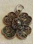 Старинна филигранна сребърен медальон четирилистна детелина ръчна изработка 28315, снимка 6