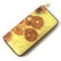 Арт Дамско портмоне от естествена кожа, Цветя Ван Гог, снимка 3